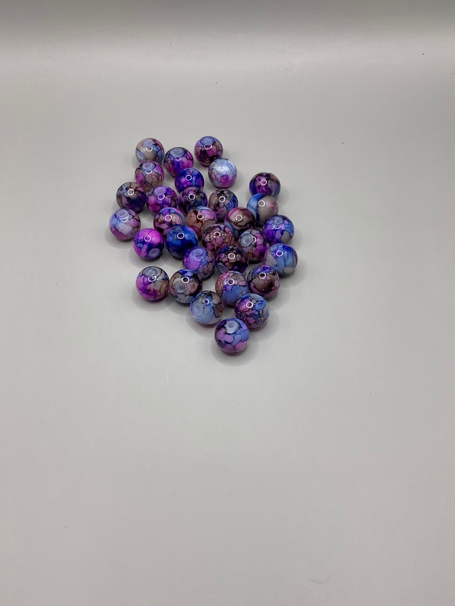 Purple, Blue, Fuschia and Brownish Gray