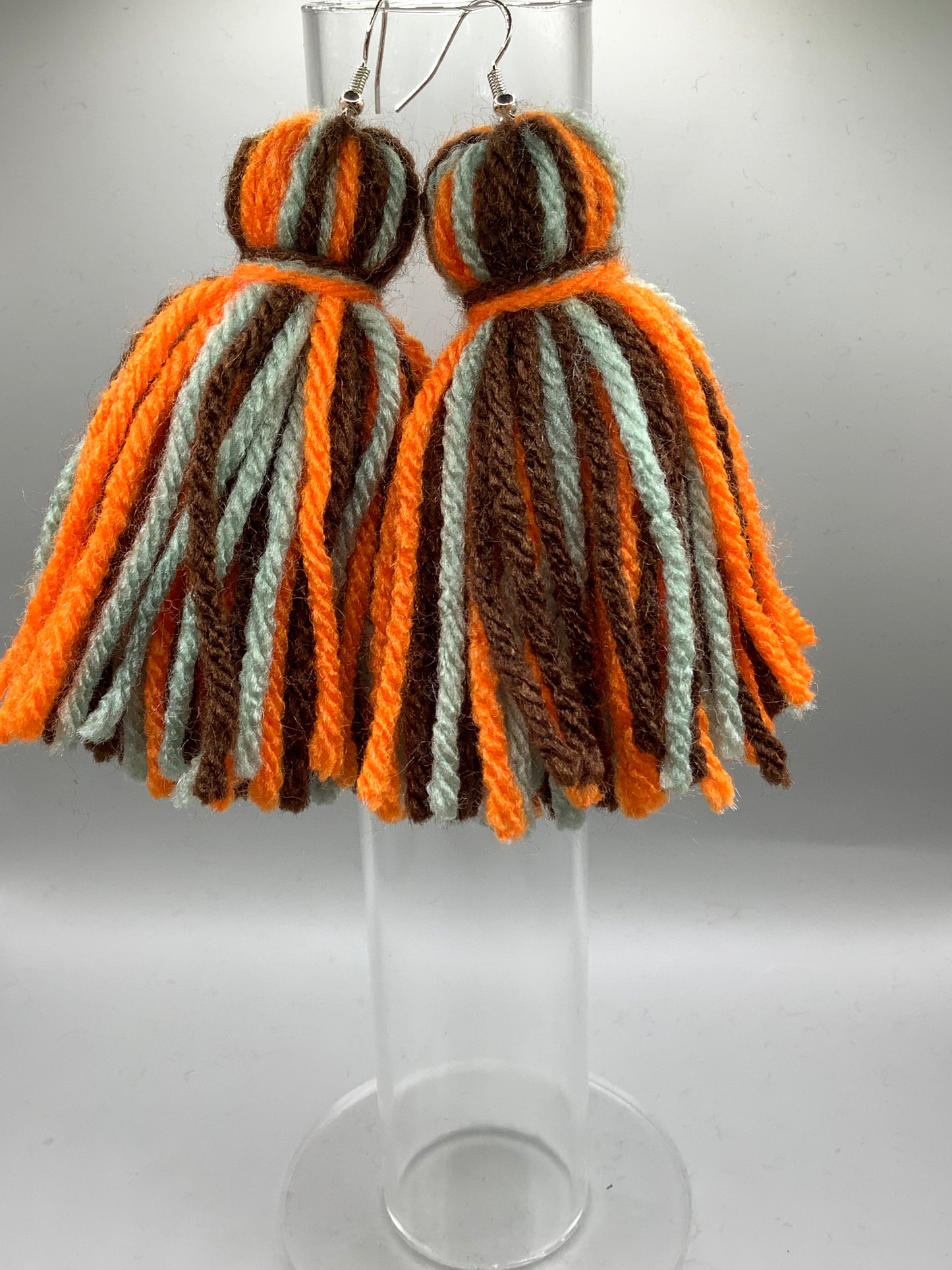 Orange, Mint Green, and Medium Brown