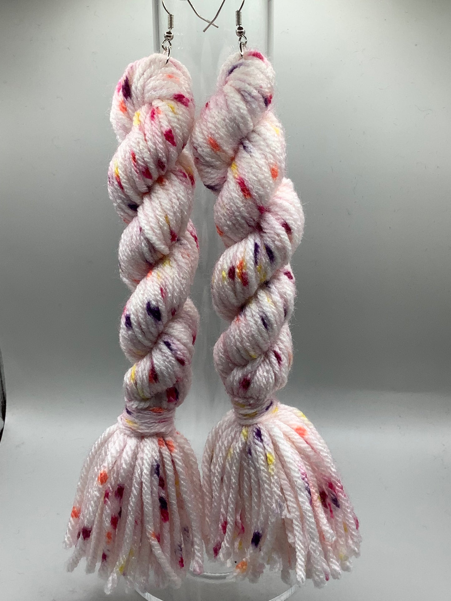 Soft Pink w/Multi Color Dots