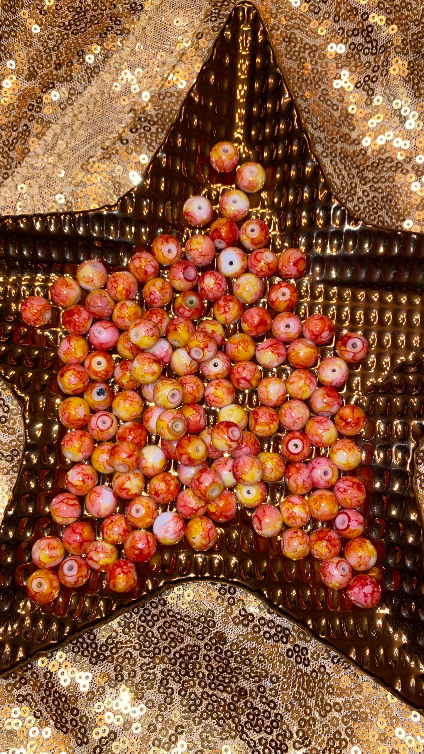 Yellow and Red Marble