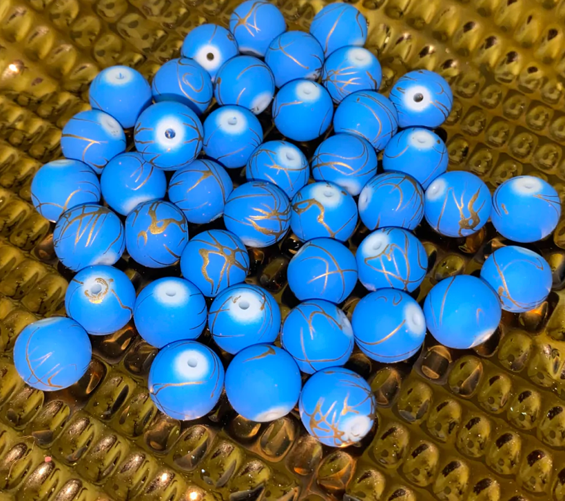Blue w/Bronze Stripes