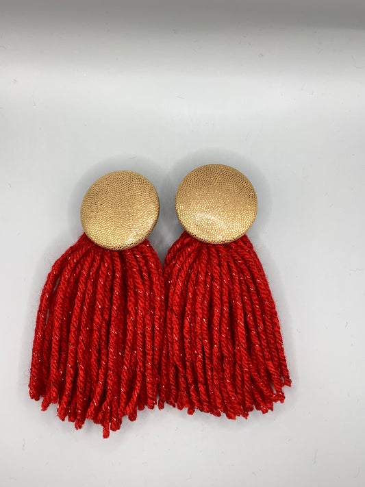 Gold Button w/Red