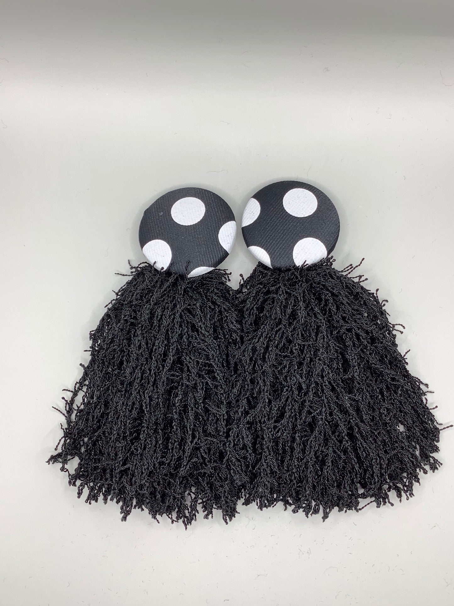 Black w/White Polks Dots and Black Scrubby