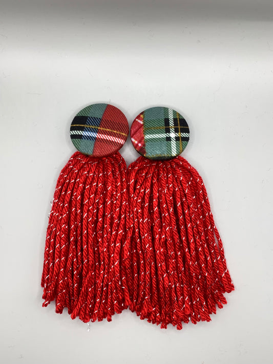 Holiday Plaid w/Red and Silver Accent