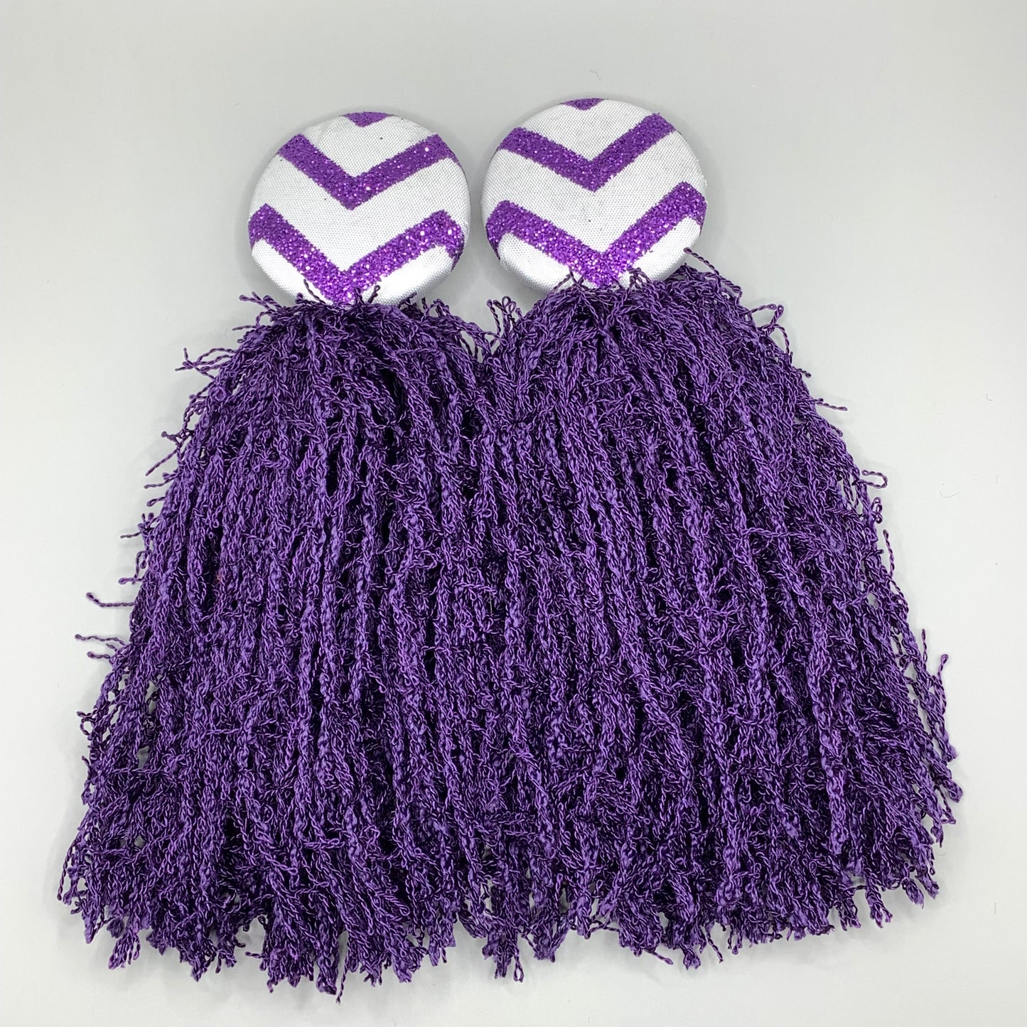 Purple and White Chevron w/Purple Scrubby